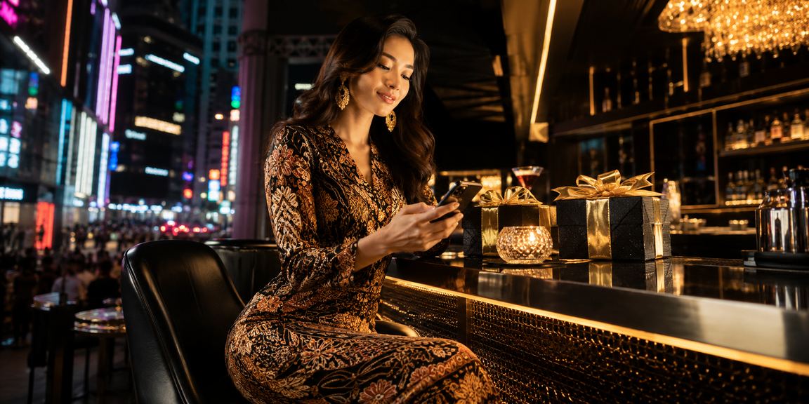 A user in batik attire making an MYR deposit for football betting in Kuala Lumpur